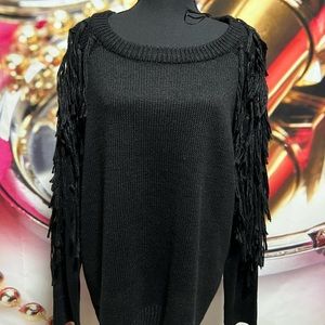Black Beautiful sweater with shackles on sleeves size 3X